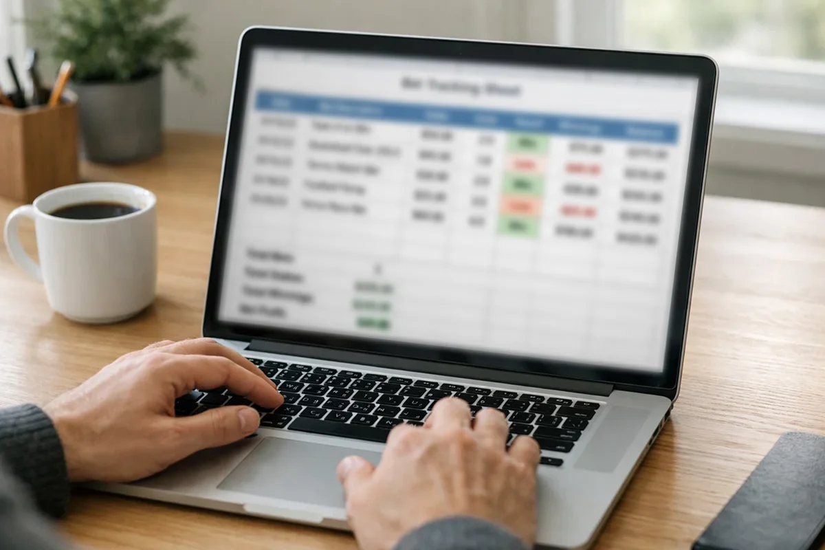 Tableau de suivi des paris sportifs