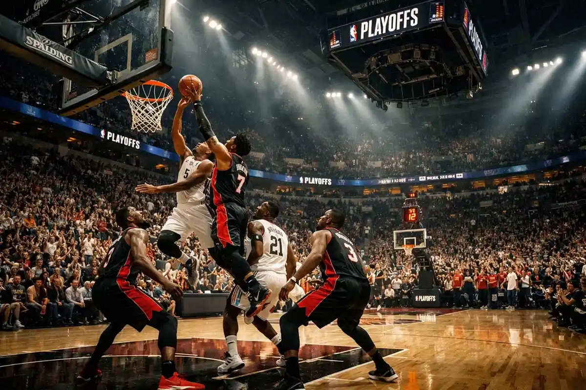 Match de playoffs NBA dans une arena