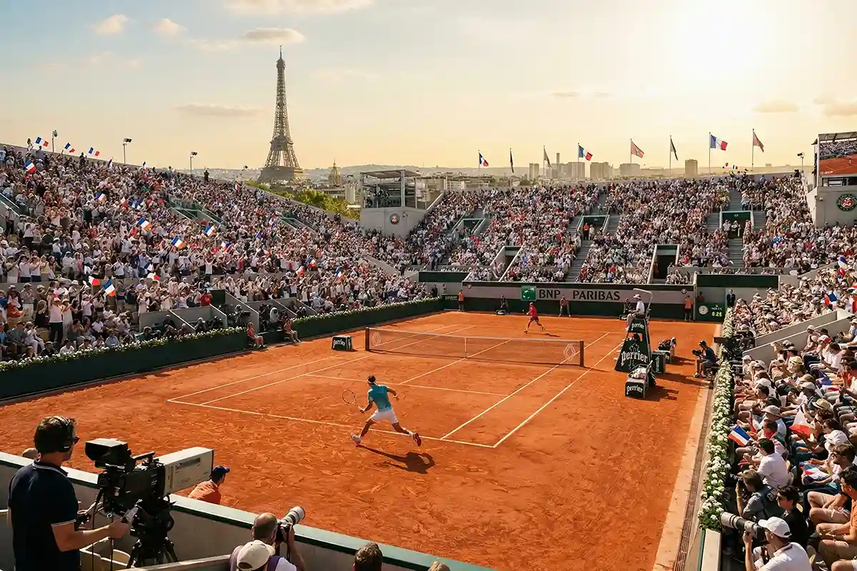 Court Philippe-Chatrier à Roland-Garros