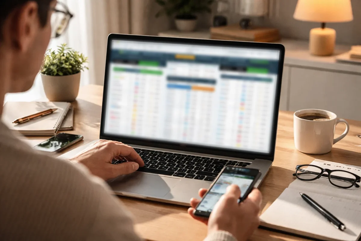 Comparaison de cotes sur ordinateur