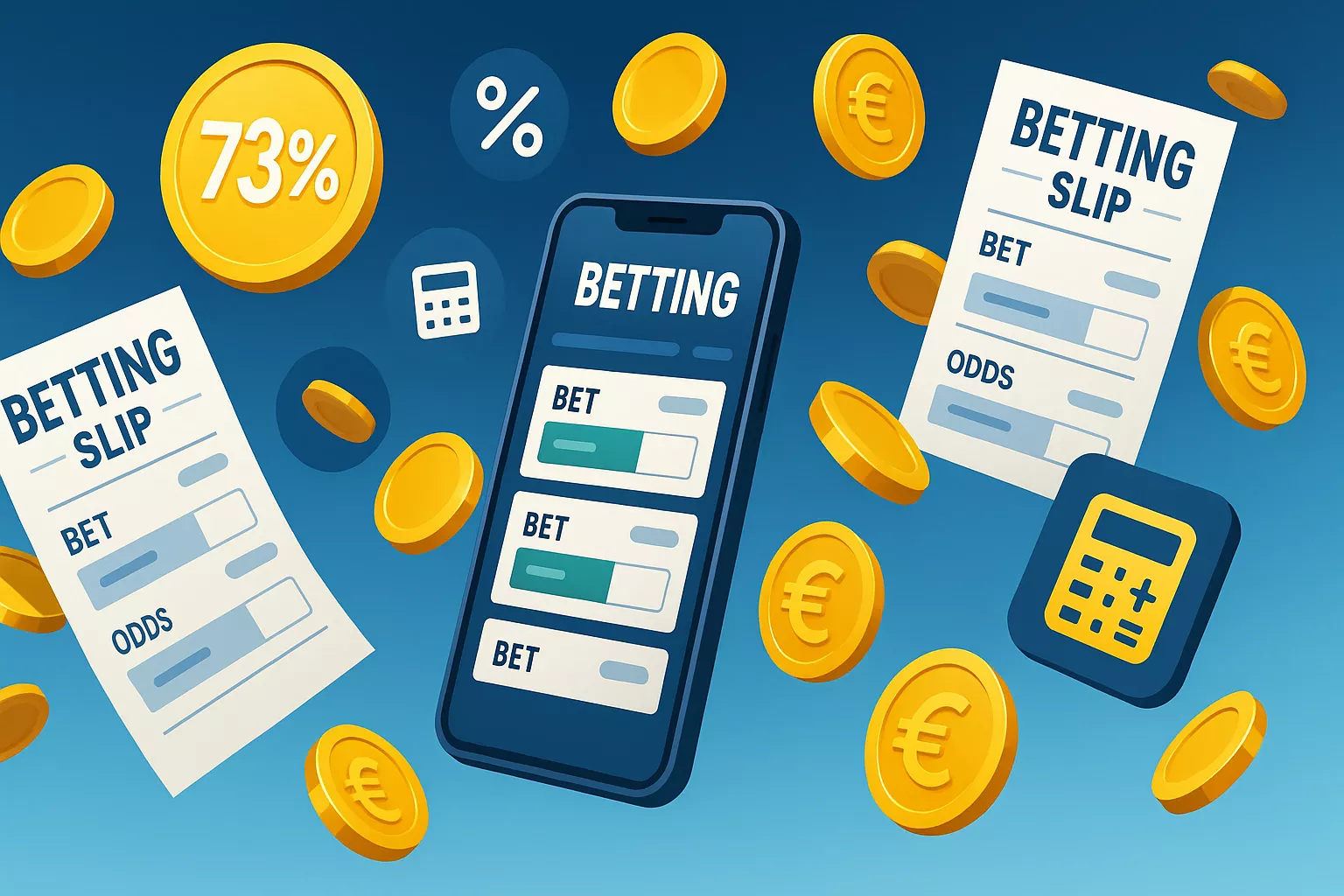 Bannière conceptuelle montrant la transformation des freebets en gains réels avec un taux de conversion de 73%
