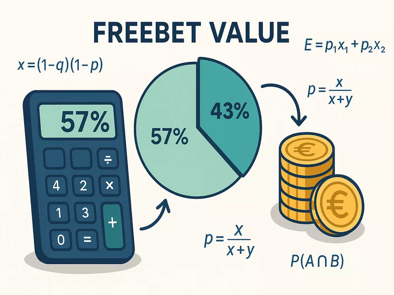 Infographie expliquant la mécanique des freebets et leur valeur réelle de 57%