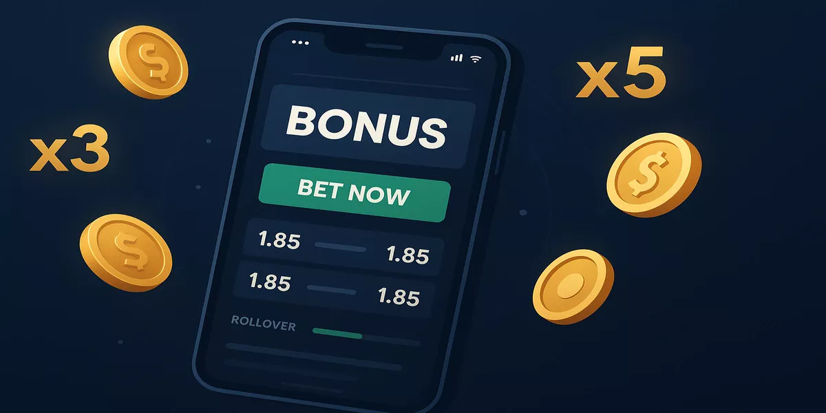 Guide complet du rollover et wagering dans les paris sportifs - Interface moderne avec bonus et conditions de mise